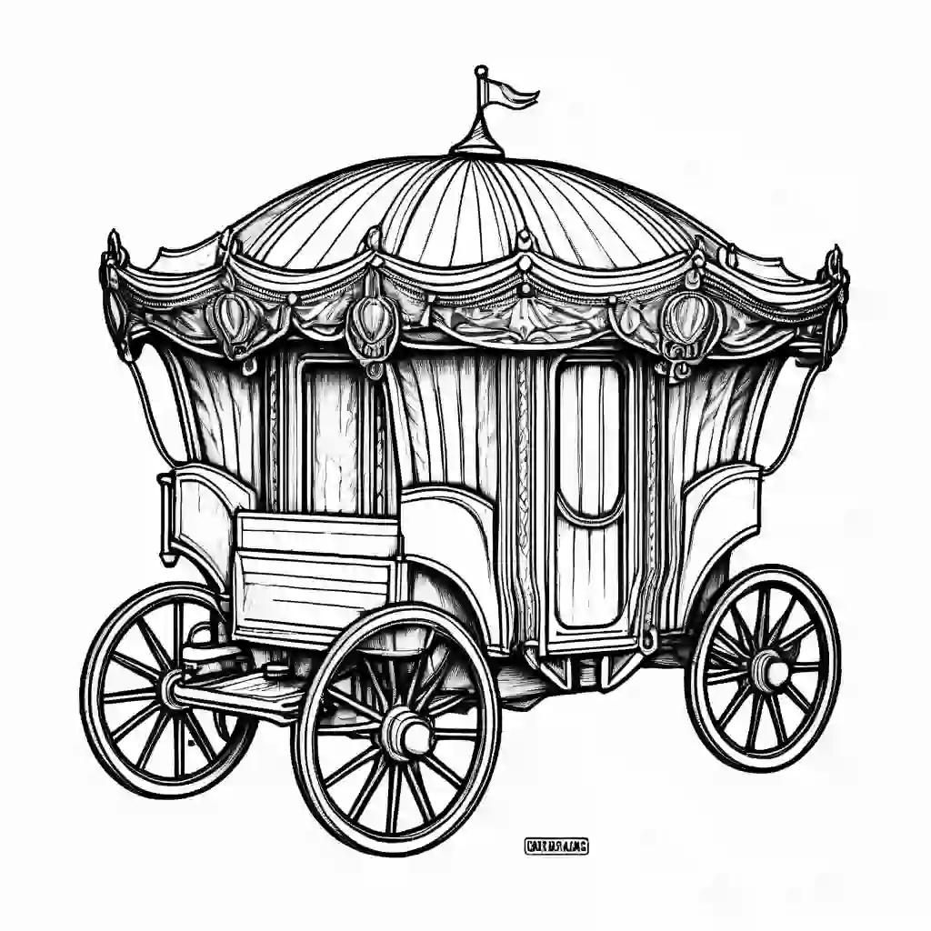 Circus Wagon coloring pages